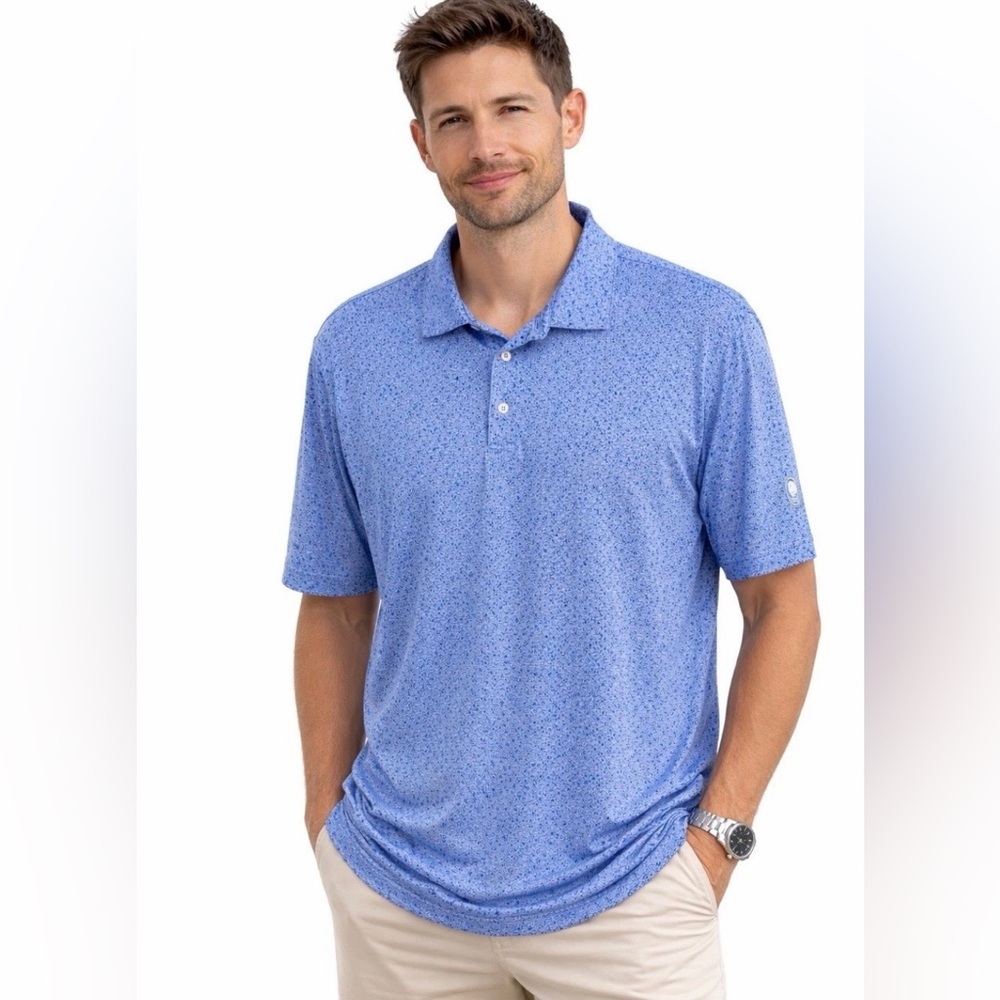 Peter Millar Golf Shirt Polo Summer Comfort Light Of My Life Size XL Light Blue